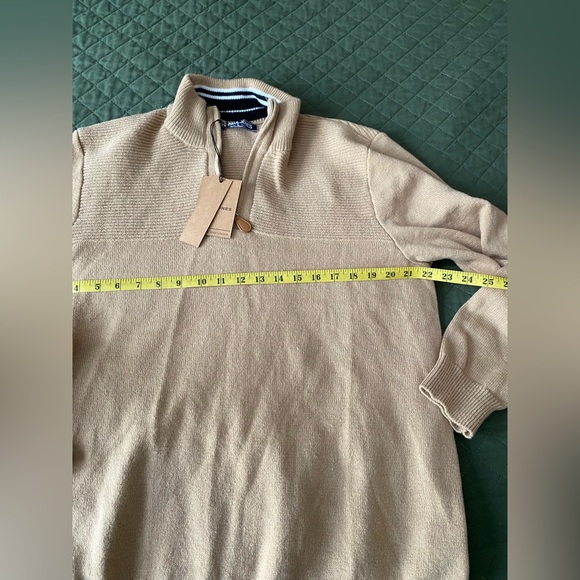 Paul Jones Mens Tan Sweater Sz L - Picture 5 of 8